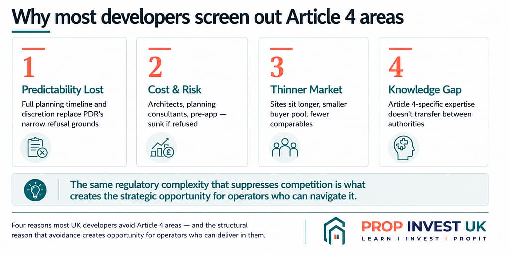 The four impacts of family-housing-to-HMO conversion that Article 4 directions are typically designed to address — housing loss, demographic erosion, infrastructure mismatch, and impact on remaining family home values.