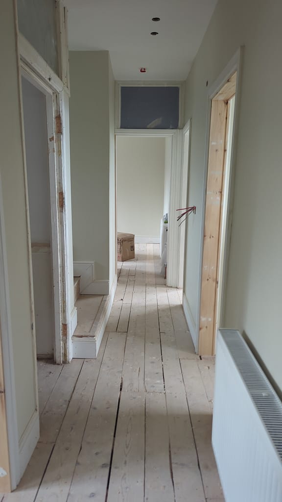 Build phase photo — showing conversion work in progress